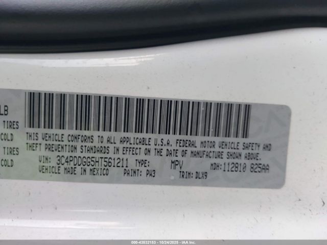 2017 DODGE JOURNEY 3C4PDDGG5HT561211 Photo 8