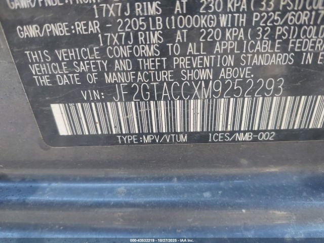 2021 SUBARU CROSSTREK JF2GTACCXM9252293 Photo 8