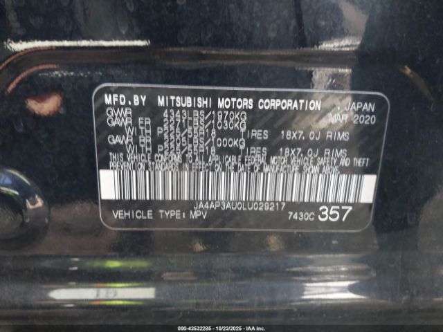 2020 MITSUBISHI OUTLANDER SPORT JA4AP3AU0LU029217 Photo 8