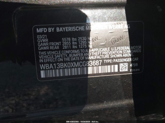 2021 BMW M550I WBA13BK0XMCG83687 Photo 8
