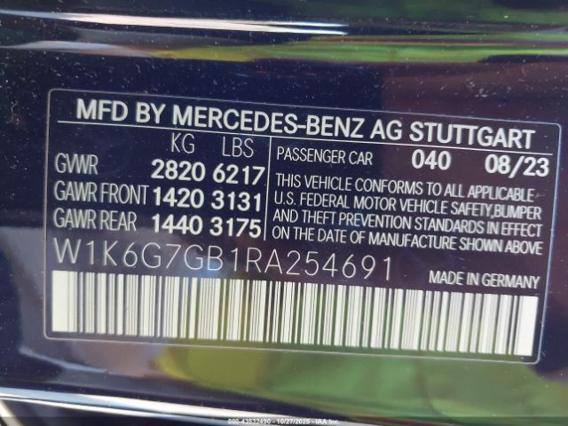 2024 MERCEDES-BENZ S 580 W1K6G7GB1RA254691 Photo 8