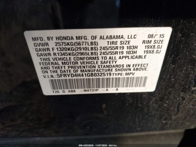 2016 ACURA MDX 5FRYD4H41GB032519 Photo 8