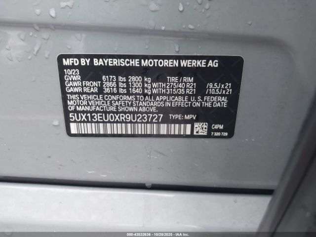 2024 BMW X5 5UX13EU0XR9U23727 Photo 8