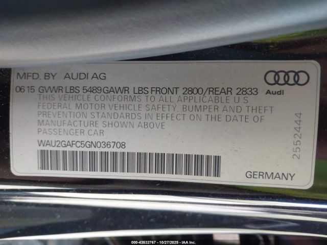 2016 AUDI A7 WAU2GAFC5GN036708 Photo 8