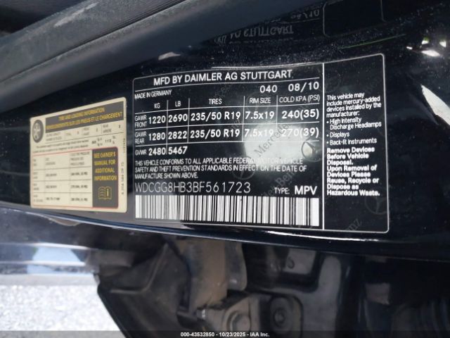 2011 MERCEDES-BENZ GLK 350 WDCGG8HB3BF561723 Photo 8