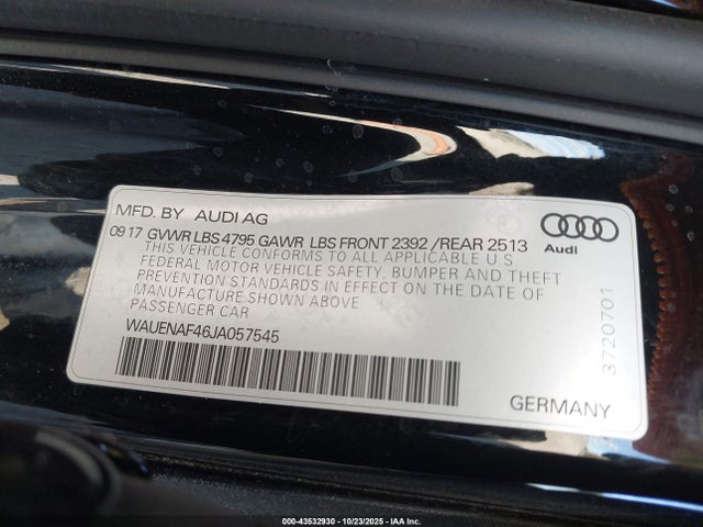 2018 AUDI A4 WAUENAF46JA057545 Photo 8