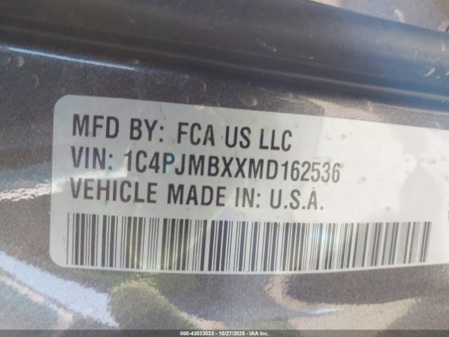 2021 JEEP CHEROKEE 1C4PJMBXXMD162536 Photo 8