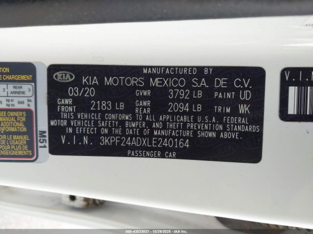 2020 KIA FORTE 3KPF24ADXLE240164 Photo 8