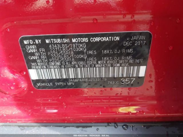 2018 MITSUBISHI OUTLANDER SPORT JA4AP4AW6JZ033179 Photo 8