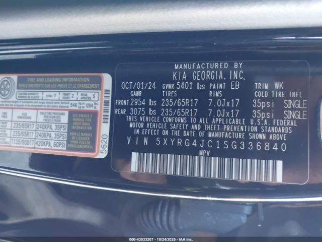 2025 KIA SORENTO 5XYRG4JC1SG336840 Photo 8