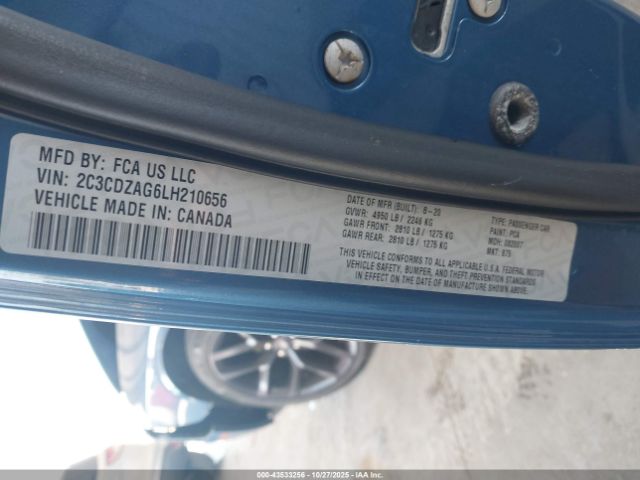 2020 DODGE CHALLENGER 2C3CDZAG6LH210656 Photo 8