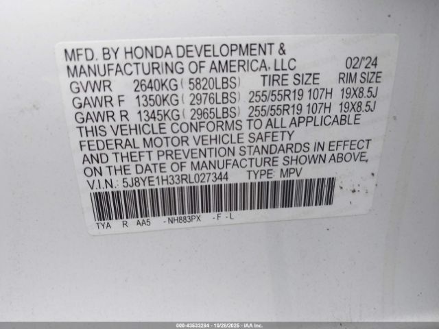 2024 ACURA MDX 5J8YE1H33RL027344 Photo 8