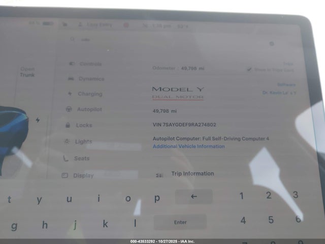 2024 TESLA MODEL Y 7SAYGDEF9RA274802 Photo 6