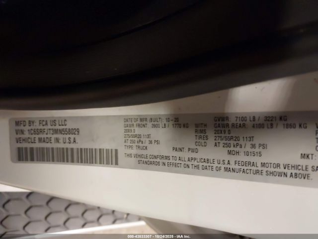 2021 RAM 1500 1C6SRFJT3MN558029 Photo 8