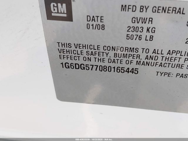 2008 CADILLAC CTS 1G6DG577080165445 Photo 8