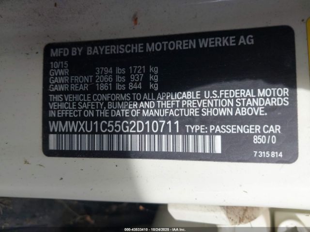 2016 MINI HARDTOP WMWXU1C55G2D10711 Photo 8