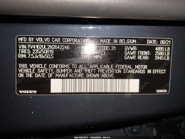 2022 VOLVO XC40 YV4162UL2N2642246 Photo 8