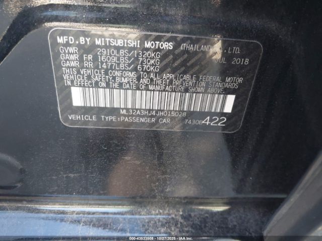 2018 MITSUBISHI MIRAGE ML32A3HJ4JH015028 Photo 8