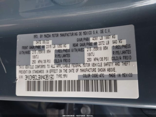 2022 MAZDA CX-30 3MVDMBCL9NM435190 Photo 8