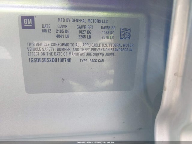 2013 CADILLAC CTS 1G6DE5E52D0108746 Photo 8