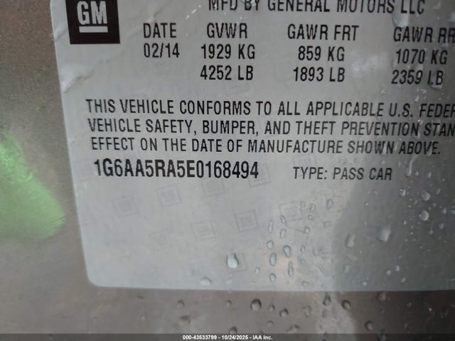 2014 CADILLAC ATS 1G6AA5RA5E0168494 Photo 8