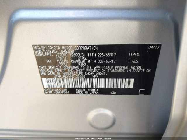 2017 TOYOTA RAV4 HYBRID JTMRJREVXHD120888 Photo 8