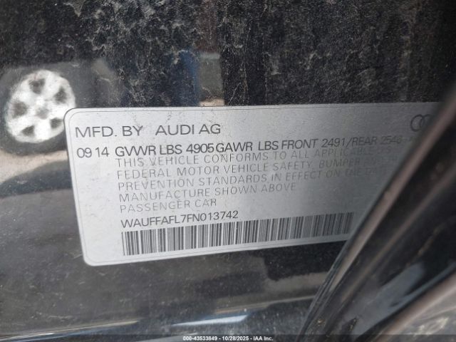 2015 AUDI A4 WAUFFAFL7FN013742 Photo 8