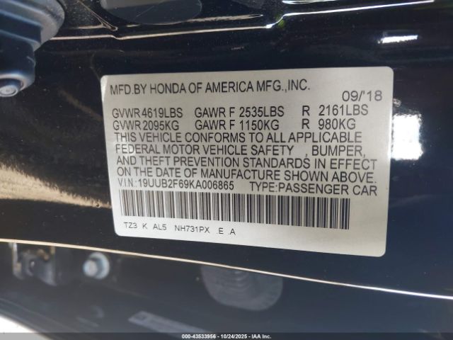 2019 ACURA TLX 19UUB2F69KA006865 Photo 8