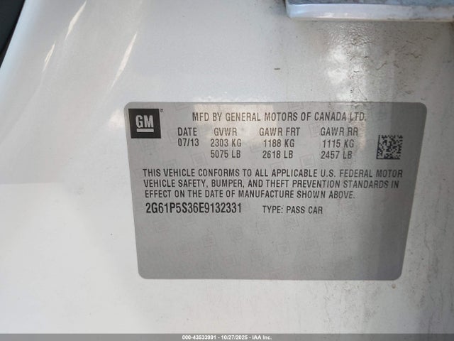 2014 CADILLAC XTS 2G61P5S36E9132331 Photo 8