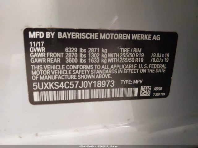 5UXKS4C57J0Y18973 BMW X5 Xdrive35d