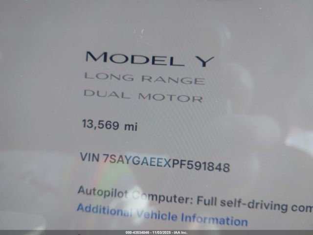 2023 TESLA MODEL Y 7SAYGAEEXPF591848 Photo 6