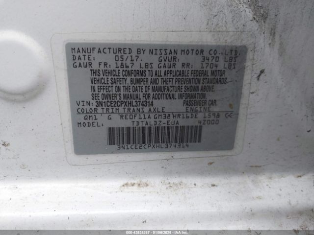 2017 NISSAN VERSA NOTE 3N1CE2CPXHL374314 Photo 8