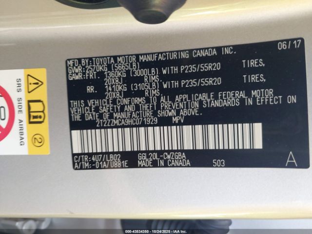 2017 LEXUS RX 350 2T2ZZMCA9HC071929 Photo 8