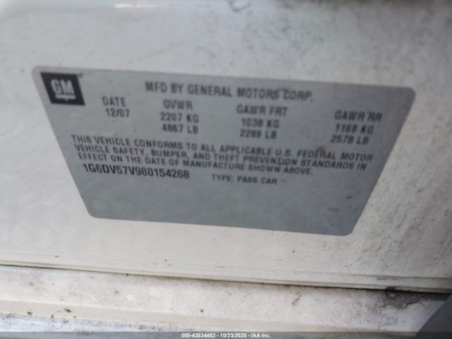 2008 CADILLAC CTS 1G6DV57V980154268 Photo 8