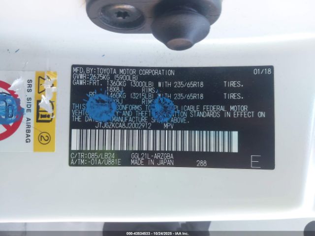 2018 LEXUS RX 350L JTJGZKCA8J2002912 Photo 8