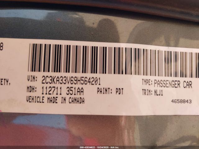 2009 CHRYSLER 300 2C3KA33V69H564201 Photo 8