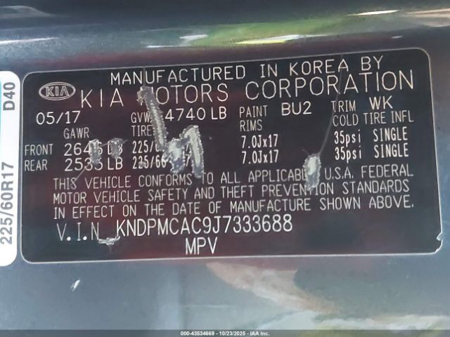 2018 KIA SPORTAGE KNDPMCAC9J7333688 Photo 8