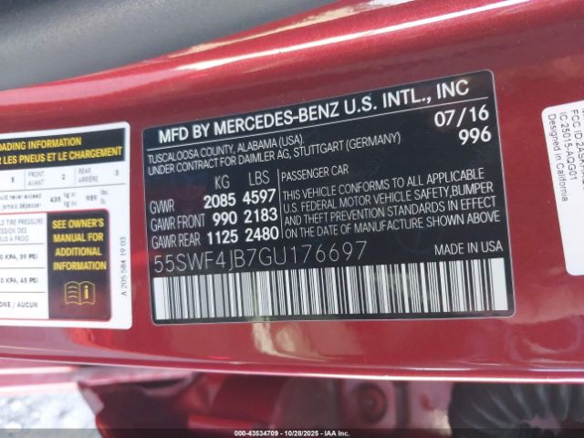 2016 MERCEDES-BENZ C 300 55SWF4JB7GU176697 Photo 8