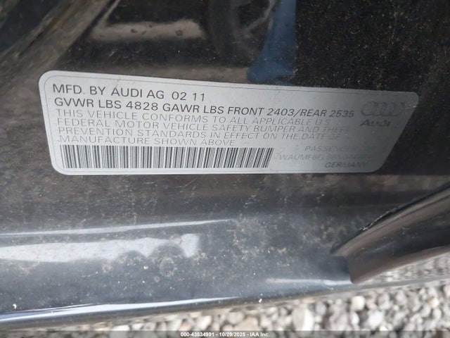 2011 AUDI A4 WAUMFBFL9BN044384 Photo 8