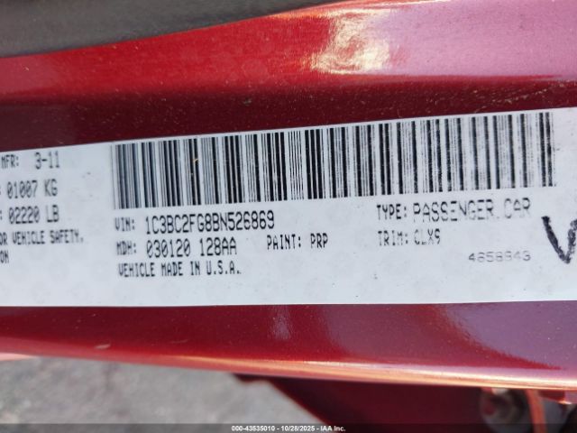 2011 CHRYSLER 200 1C3BC2FG8BN526869 Photo 8