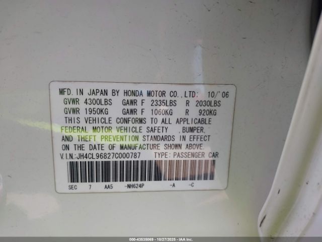 2007 ACURA TSX JH4CL96827C000787 Photo 8