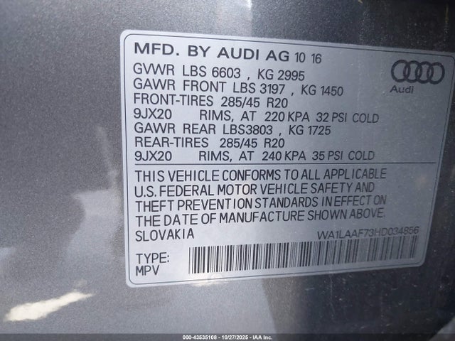 2017 AUDI Q7 WA1LAAF73HD034856 Photo 8