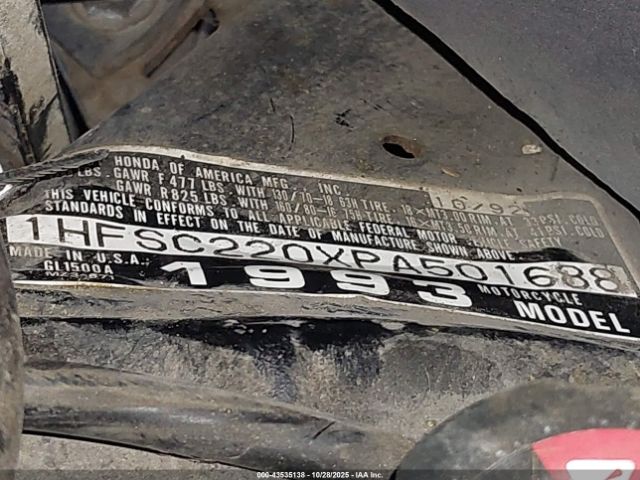 1993 HONDA GL1500 1HFSC220XPA501688 Photo 9