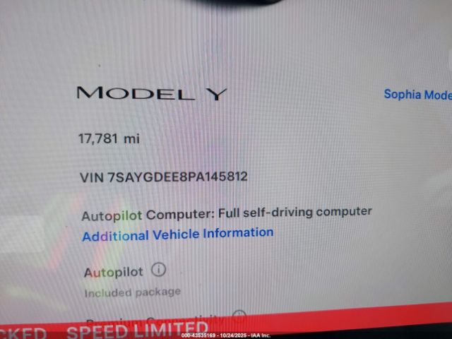 2023 TESLA MODEL Y 7SAYGDEE8PA145812 Photo 6