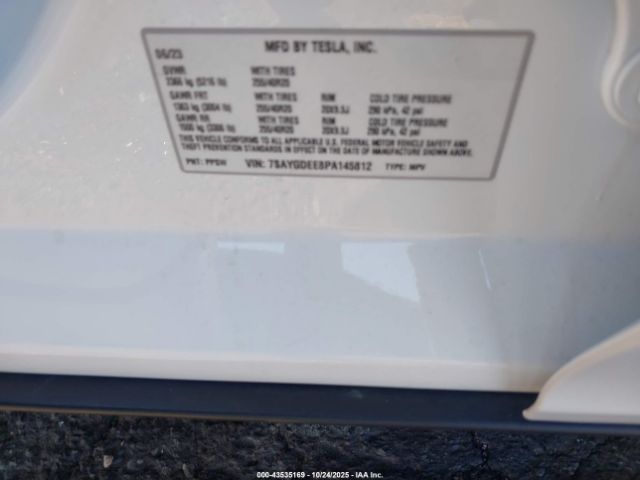 2023 TESLA MODEL Y 7SAYGDEE8PA145812 Photo 8