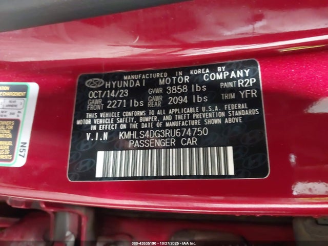Hyundai ELANTRA SEL 2024 KMHLS4DG3RU674750 Image 9