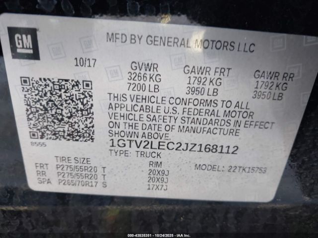 2018 GMC SIERRA 1500 1GTV2LEC2JZ168112 Photo 8