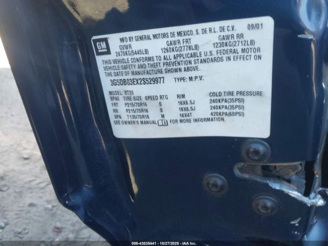 2002 BUICK RENDEZVOUS 3G5DB03EX2S529977 Photo 8