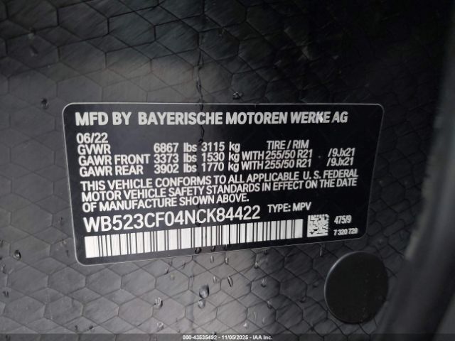 2022 BMW IX WB523CF04NCK84422 Photo 8