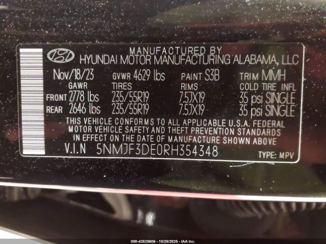 2024 HYUNDAI TUCSON 5NMJF3DE0RH354348 Photo 8